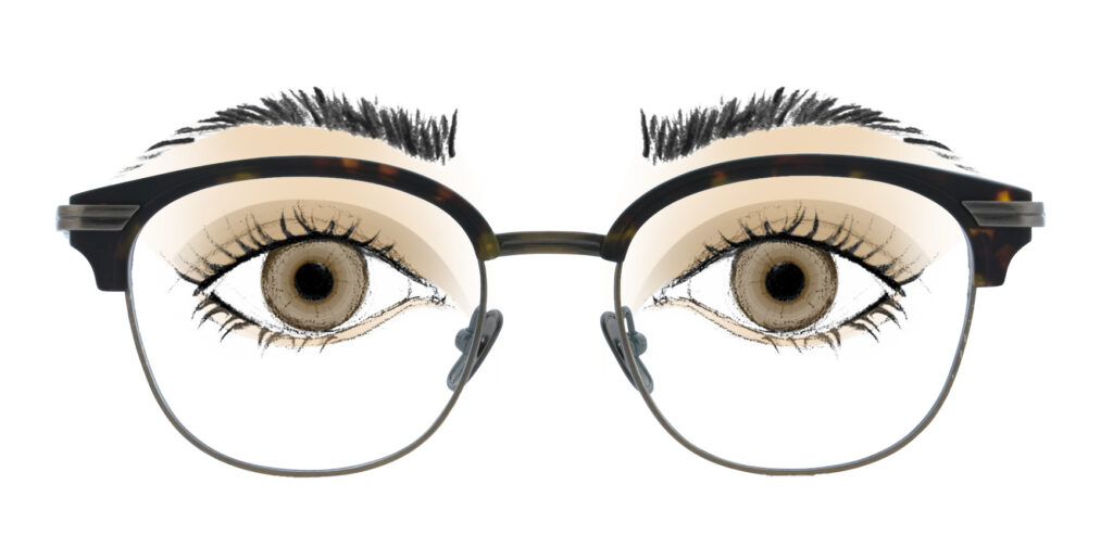 brown eyes glasses Lunor C1 AG