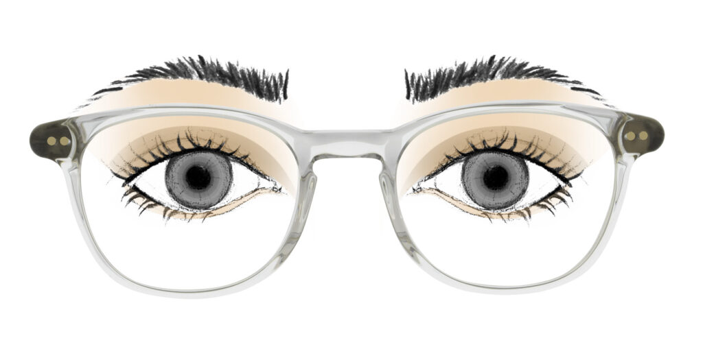 gray eyes glasses Lunor A6 246 40