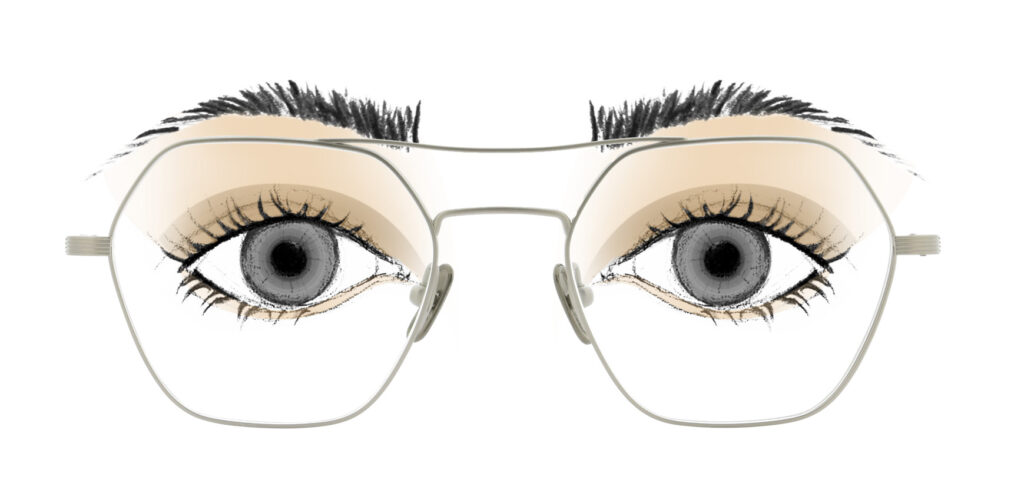 gray eyes glasses Lunor M14 04 PPS