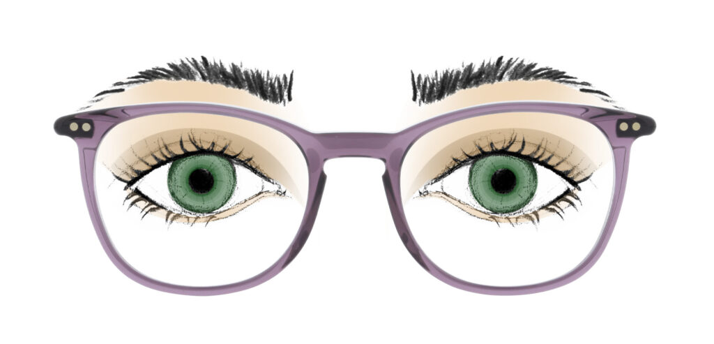 green eyes glasses Lunor A5 234 55