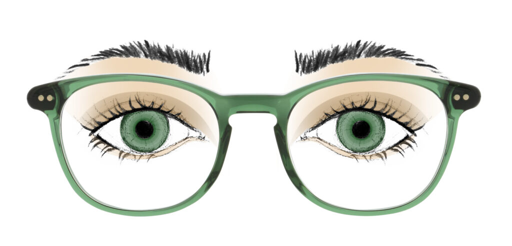 green eyes glasses Lunor A6 251 56