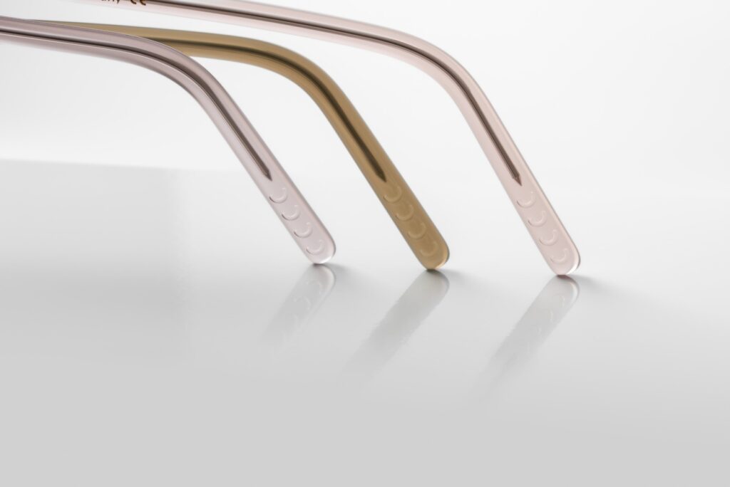 matte acetate glasses Lunor frames care cream